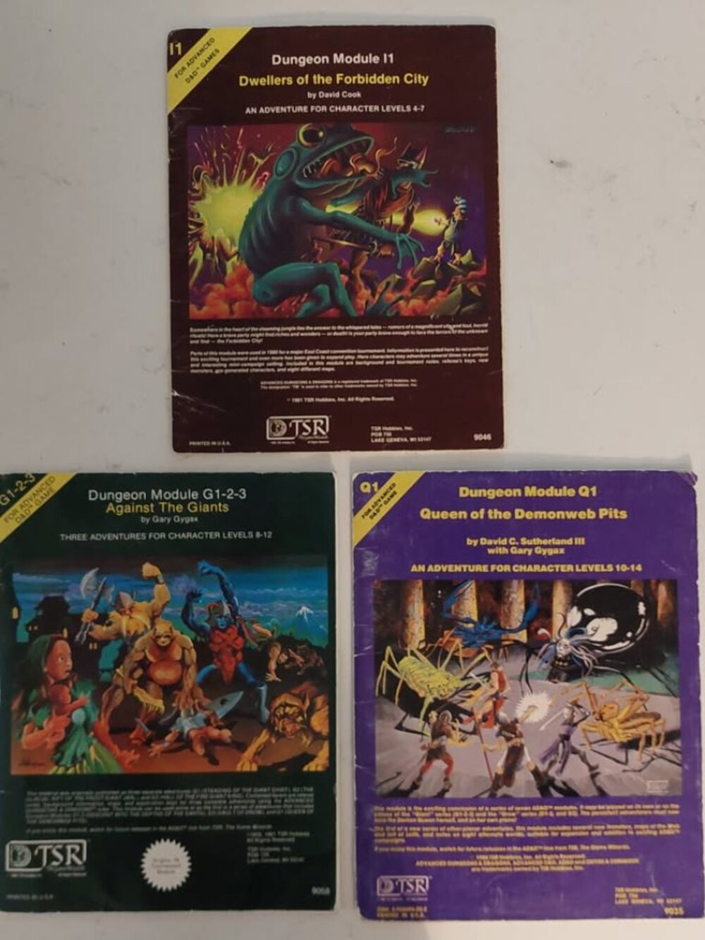 Vintage 1981 First Print Advanced Dungeons & Dragons TSR Adventure Module Books